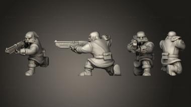 Military figurines Dwarf rifleman formation v 1 3d model