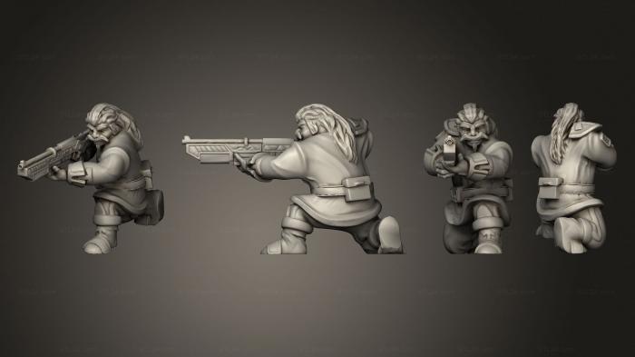 Military figurines (Dwarf rifleman formation v 2, STKW_5645) 3D models for cnc