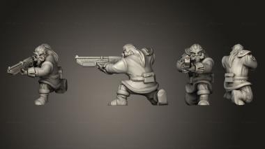 Military figurines Dwarf rifleman formation v 3 3d model