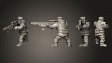 Military figurines Dwarf rifleman v 2 3d model