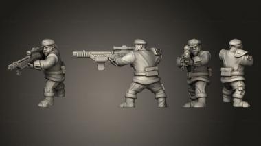 Military figurines Dwarf rifleman v 3 3d model