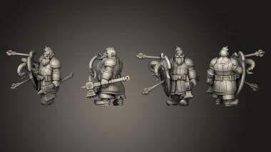 Military figurines Dwarf Shield and Arrow 01 3d model