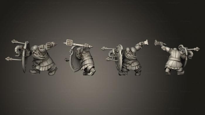 Military figurines (Dwarf Shield and Arrow 02, STKW_5658) 3D models for cnc