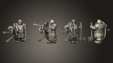 Military figurines Dwarf Shield and Arrow 05 3d model