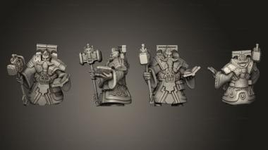 Military figurines Dwarf theratorian cleric v 2 3d model