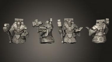 Military figurines Dwarf theratorian cleric v 3 3d model