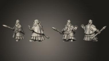 Military figurines Dwarf War Wizard 02 3d model