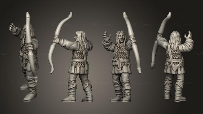 Military figurines (Elf Archers Male v 3, STKW_5809) 3D models for cnc