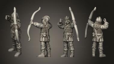 Military figurines Elf Archers Male 3d model