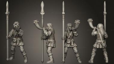Military figurines Elf Command Female v 2 3d model