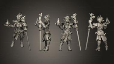 Military figurines Elf Druid Player Character 3d model