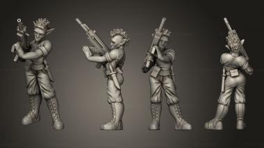 Military figurines Elf Fem Soldier 3d model