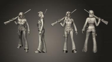 Military figurines Elf Gunslinger 01 3d model