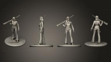 Military figurines Elf Gunslinger 3d model