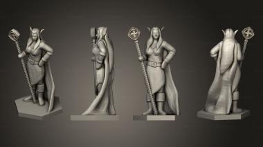 Military figurines Elf Mage 2 V 3d model