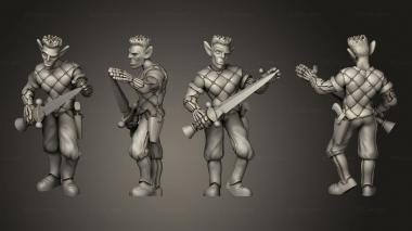 Military figurines Elf Male Cyber Duellist 3d model