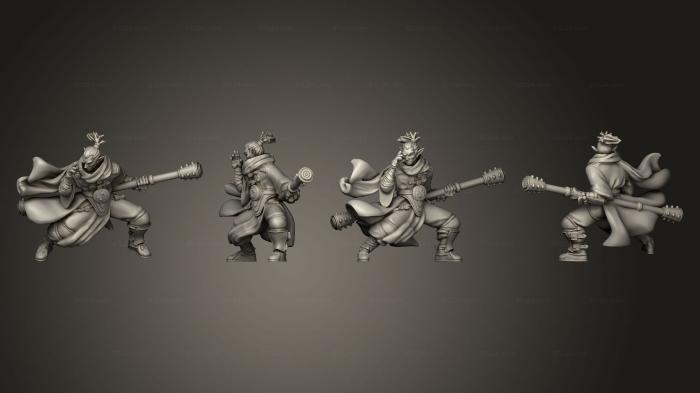 Military figurines (elf monk daibo 001, STKW_5829) 3D models for cnc