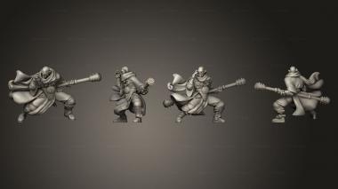Military figurines elf monk daibo 003 3d model