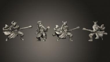 Military figurines elf monk daibo 009 3d model