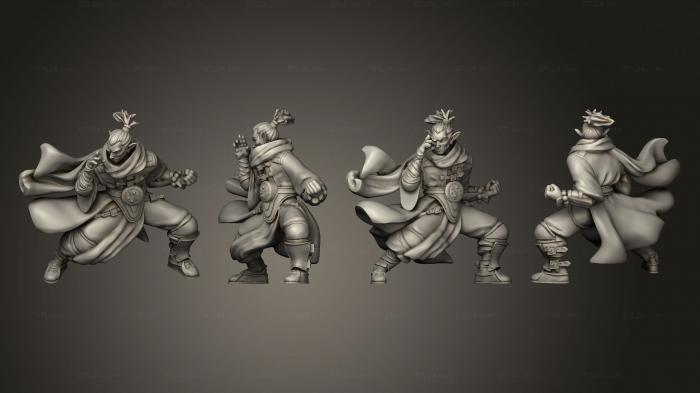 Military figurines (elf monk unarmed, STKW_5835) 3D models for cnc
