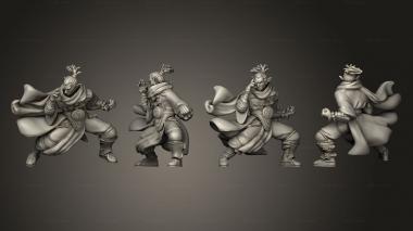 Military figurines elf monk unarmed 3d model