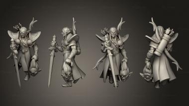 Military figurines Elf Paladin Player Character 3d model