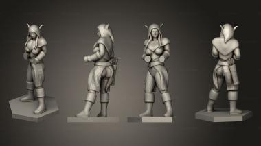 Military figurines Elf Ranger 2 3d model