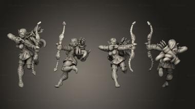 Military figurines Elf Ranger Player Character 3d model