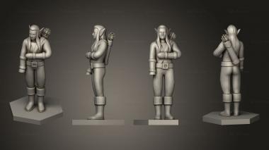 Military figurines Elf Ranger 3d model