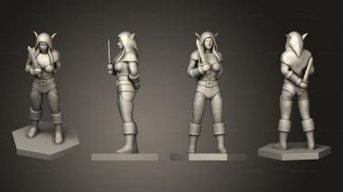 Military figurines Elf Rogue 2 3d model