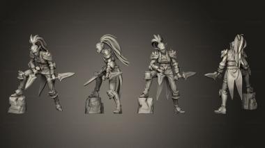 Military figurines Elf Rogue Dagger 3d model