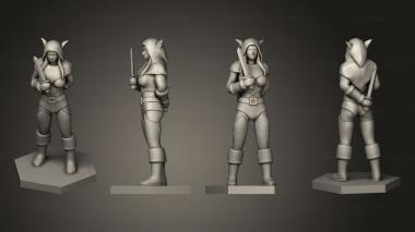 Military figurines Elf Rogue 3d model