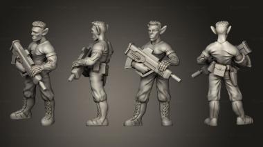 Military figurines Elf Soldier 3d model
