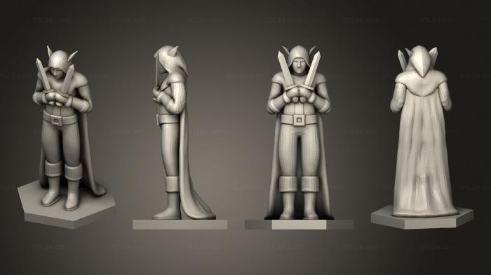 Military figurines (Elf Vsymetrical 1 Rogue, STKW_5853) 3D models for cnc