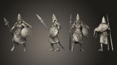 Military figurines Elf Warrior 1 2 3d model