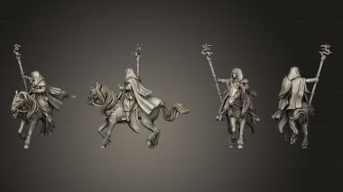 Military figurines Elven Mage On Horse Body 3d model
