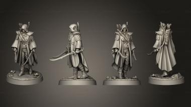 Military figurines Elves 01 3d model
