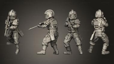 Military figurines Ember Squad heavy helmet 3d model