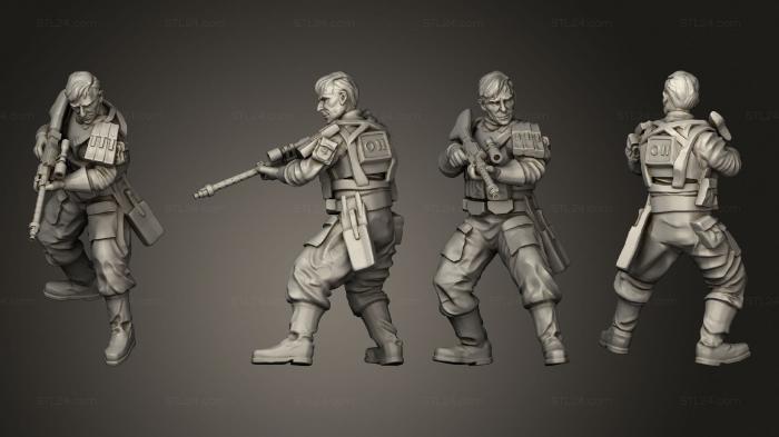 Military figurines (ember squad no helmet 1, STKW_5881) 3D models for cnc