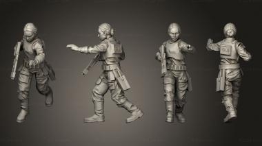 Military figurines ember squad no helmet 2 3d model