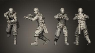 Military figurines ember squad no helmet 3 3d model