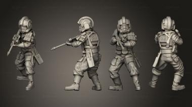 Military figurines Ember Squad with Helmet 1 3d model