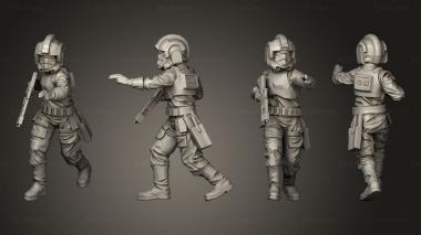 Military figurines Ember Squad with Helmet 2 3d model