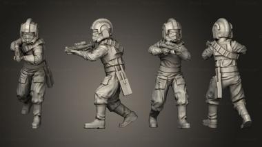 Military figurines Ember Squad with Helmet 3 3d model