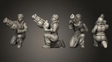 Military figurines Emperor Grenade Launcher Trooper Kneeling 3d model