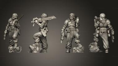 Military figurines Emperor Lt General Nefret Azima 3d model