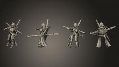 Military figurines Ethereal pinup 3d model