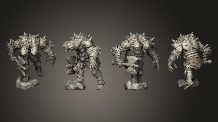 Military figurines (Ettin Beast Axe Large, STKW_5988) 3D models for cnc