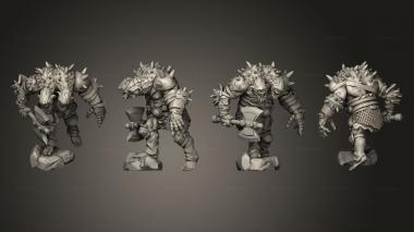 Military figurines Ettin Beast Axe Large 3d model