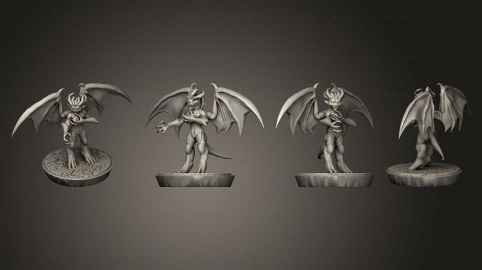 Military figurines (Excess God Snake Winged Demons, STKW_6007) 3D models for cnc